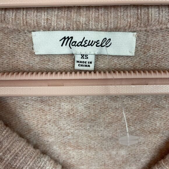 Madewell Gladwell Pale Pink Soft Balloon Sleeve Pullover Sweater NWOT Size XS - Picture 7 of 8